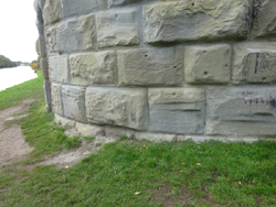 base of the rotating mechanism, for the rail swing bridge